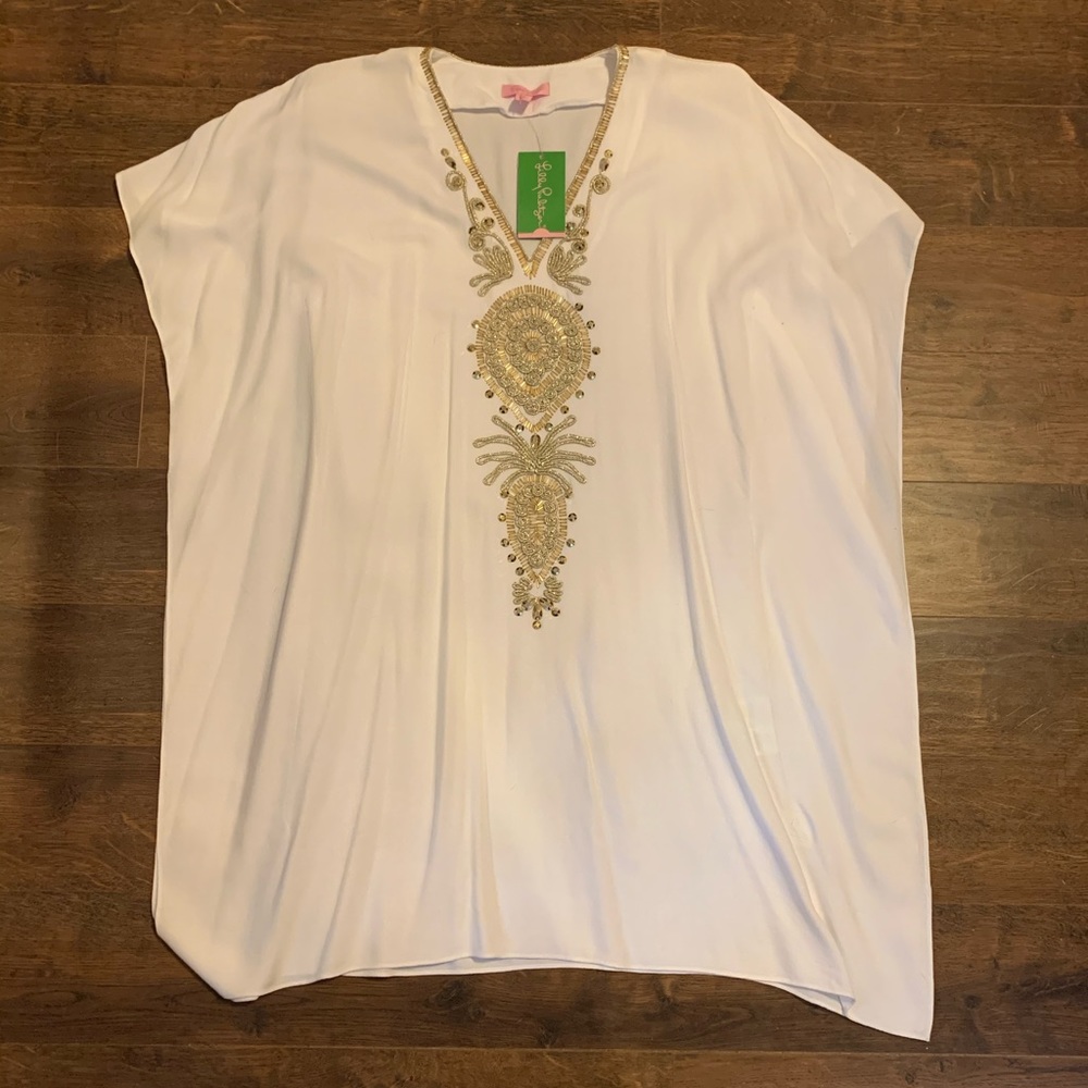 Lilly Pulitzer Chai Caftan Dress in Resort White - Picture 3 of 7